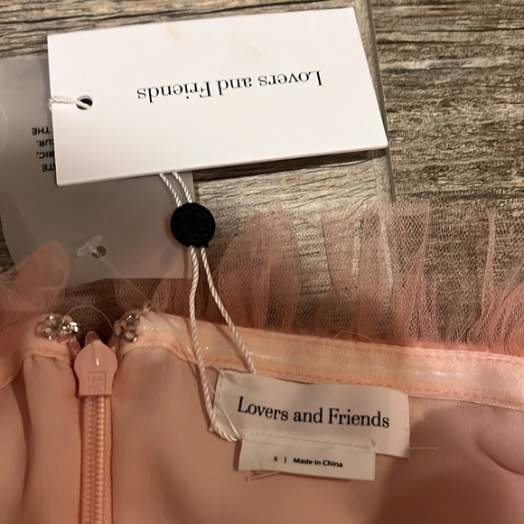 Revolve Lovers and Friends Pink Tulle Bobbit Gown NWT - Picture 6 of 6